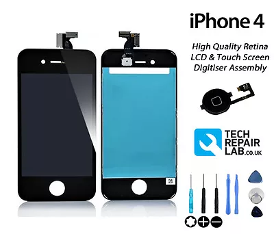 NEW IPhone 4 Premium Quality LCD & Digitiser Touch Screen Replacement - BLACK • $24.34