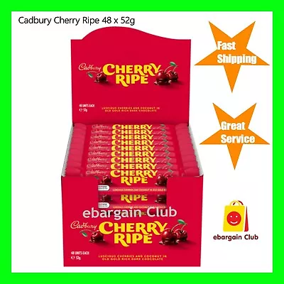 Cadbury Cherry Ripe 48 X 52g Full Box EbargainClub • $79.99