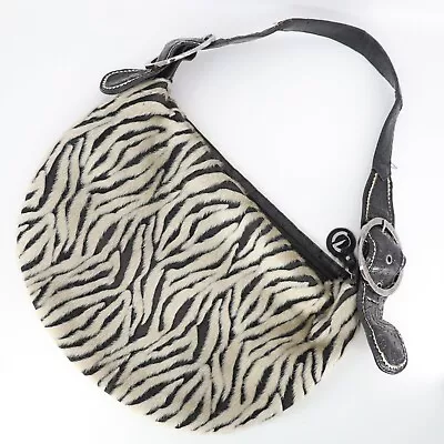 Red By Marc Ecko Handbag Women Large Faux Fur Zebra Hair Purse Shoulder Bag • $12.03