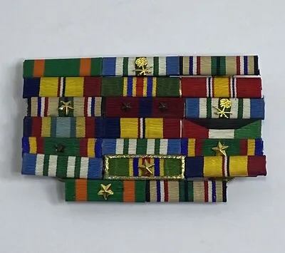 Military Medal Decoration Honors Ribbon Bar Rack Of 20 • $80