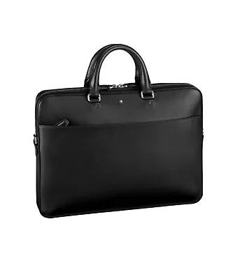 Montblanc Meisterstück Urban 124075 Briefcase In Black Leather • $899