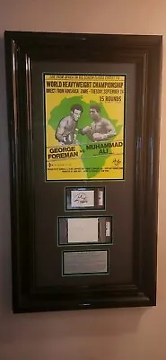 Signed Muhammed Ali Vs George Foreman ORIGINAL FIGHT POSTER SIGNED/ PSA/DNA  • $3900