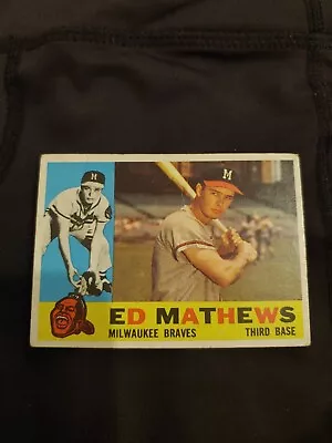 1960 Ed Mathews Baseball Card #420 Milwaukee Braves VG • $29.99