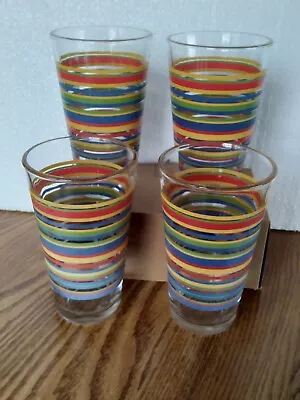 $39.88 • Buy Vintage Fiestaware, 4 Tumblers, Rainbow Mambo
