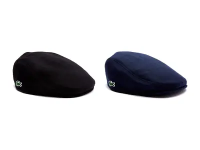 Lacoste Wool Flat Cap Beret Blue Black Mens RK5282 • £39.99