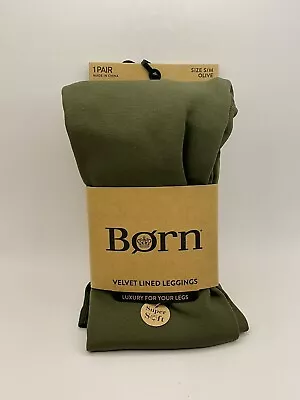 Born Womens Velvet Lined Leggings Size S/M Color Olive Green Super Soft • $8