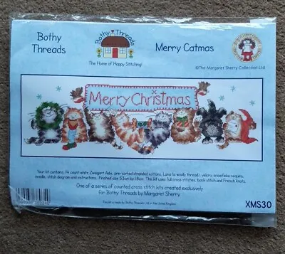 Margaret Sherry Cross Stitch Kit MERRY CATMAS By BOTHY THREADS • £34.99