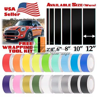 Matte Color Racing Stripes Vinyl Wrap Decal For Mini Cooper Stripe 25FT / 50FT • $33.40