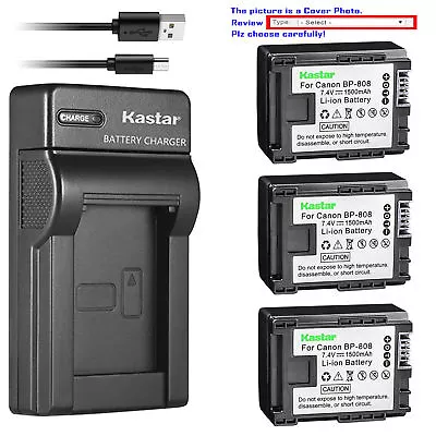 BP-808 CG-800 Battery Or Slim Charger For Canon FS10 FS11 FS20 FS21 FS22 FS31 • $6.59