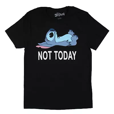 Disney Lilo & Stitch Men's Stitch Lying On His Back Not Today Graphic T-Shirt • $14.99