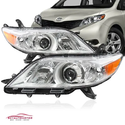 Fits Toyota Sienna 2011-2014 Headlights Headlamps Chrome Factory Set Pair LH+RH • $99.98