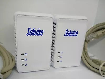 Solwise PL-85PE Homeplug Turbo 85Mbps Ethernet Adapter Set Of 2 • £14.99