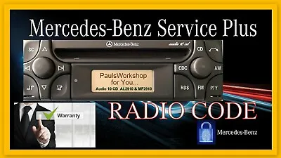 Mercedes Benz MB Radio Code 24H CD AL2910 MF2910 AL/MF2199 Alpine Becker • $4.60