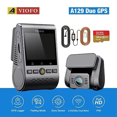 A129 Duo Viofo Dashcam Dual Lens Twin SONY Starvis Sensr 5GHz WIFI GPS Camera • $270.99