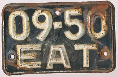 1960s USSR Russia Soviet Estonia Old Car License Plate Number Tin Sign Plaque • $49.99