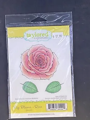 $22.90 • Buy Taylored Expressions Big Blooms Rose Stamp TEMD134 Flower Rubber Cling Crafts