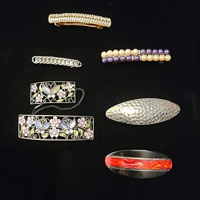 Vintage Hair Barrettes Lot Of 7 • $5.99