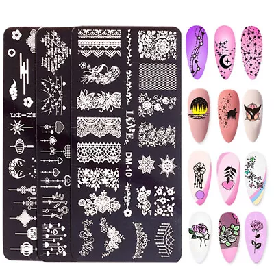 Nail Stamping Plates Printing Stencil Manicuring Art Stamp Templates Nail Too LI • $5.40