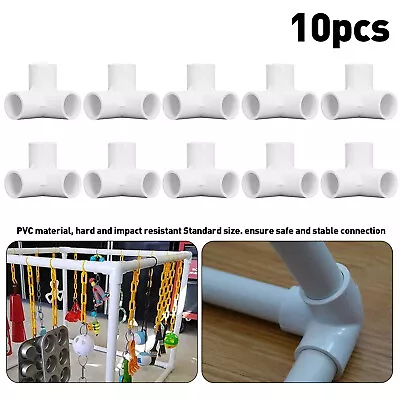£9.45 • Buy 10/20PCS 3-Way Elbow PVC Plumbing Fitting Pipe 20mm Socket Tee Corner Fitting UK