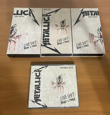 Metallica Live Shit Binge And Purge 3 VHS And Live Double CD Lot • $33.99