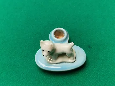 Vintage 4.5 Cm WADE West Highland Terrier Candlestick Dog Ornament • $2.48