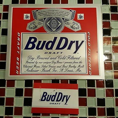 VTG Bud Dry REPLACEMENT Neon Beer Sign INSERT Anheuser Busch Bud Light Budweiser • $24.99