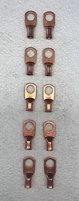 Copper Ring Lug Terminal Connector #6 Gauge Wire 3/8  Eyelet  MOLEX 10 Pack • $9.95