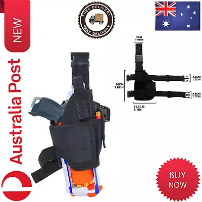 Adjustable Tactical Leg Holster Compatible For Nerf N-Strike Elite (Black) | AU • $34.99