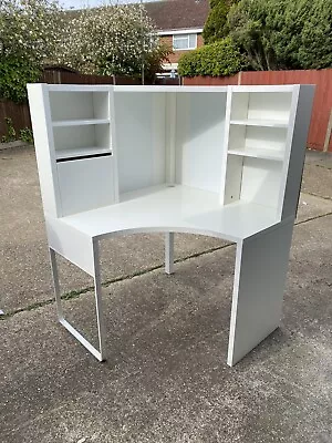 White Ikea Corner Micke Desk  • £100