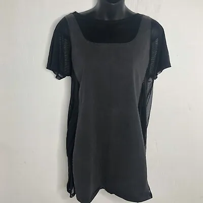 La Blanca Sheer Black Tunic T-shirt Cover Up Size Medium Swim Sexy • $4.23