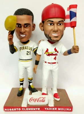 $55 • Buy Yadier Molina Roberto Clemente AWARD Dual Bobblehead St Louis Cardinals NIB!