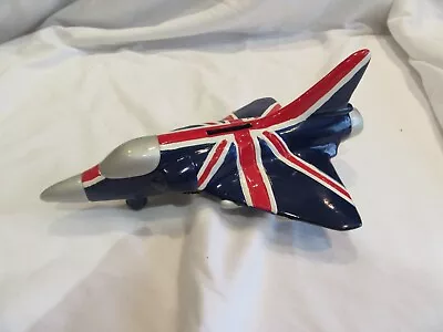 Lovely Fighter Jet Union Jack GB    Ceramic Money Bank Box Collectable • £8