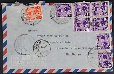 MayfairStamps Egypt To Lancaster PA Air Mail Cover Aaj_39029 • $1