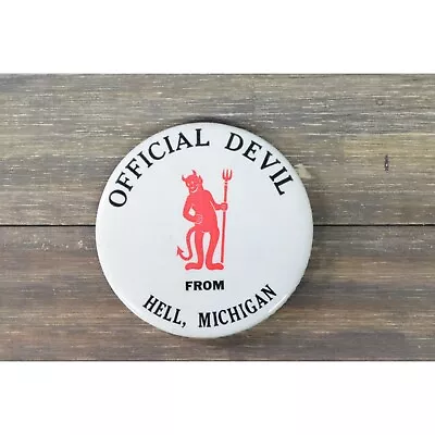 Hell Michigan Devil Pin Official From Travel Vintage • $16