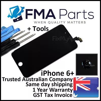 IPhone 6 PLUS OEM Black Glass Touch Screen Digitizer LCD Assembly Replacement 6P • $59.95