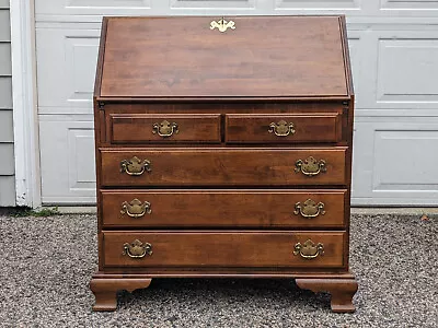 Ethan Allen Classic Manor 9-Drawer Maple Secretary Desk - Vintage 1985 #15-9506 • $500