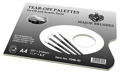 40 Sheet Disposable Artist A4 Tear Off Palette Use With Oil & Acrylic Paint • £5.99