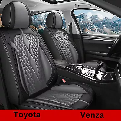 Car 5-Seat Covers PU Leather Front Rear Full Set For TOYOTA Venza 2012-2016 • $122.39