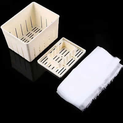 Kitchen Tofu Press Mold Maker DIY Cheese Pressing Manual Making Mould Case Tool • £6.69