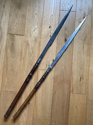 Antique Old Vietnamese 19 Century Weapon Polearm Pair No Chinese  Sword • $750