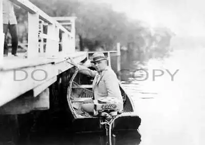Antique Repro 1920's 8x10 Photo Ole Evinrude With Elto Outboard Motor • $11.99