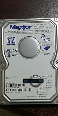 160GB Maxtor 6V160E013631A 3.5  DRIVE TEST PASSED • £40