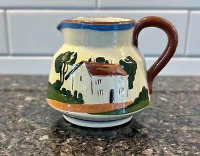 Torquay  Cottage Motto Ware Creamer  Masters Two Will Never Do  Vintage England • $5