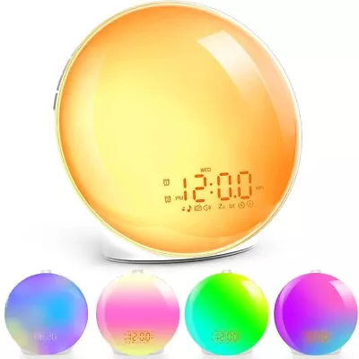 Wake Up Light Lamp Alarm Clock LED FM Radio Sunrise Sunset Simulation Nightlight • $45.99