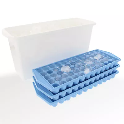 Arrow Small Ice Cube Trays For Freezer 3 Pack With Ice Bin • $15.98