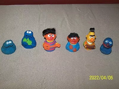 LOT OF 6 VINTAGE 1970-80's SESAME STREET FINGER PUPPETS ~ MUPPETS INC.  • $19.99