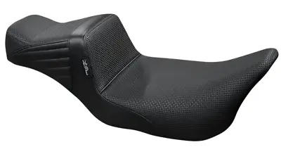 Le Pera Black Tailwhip Daddy Long Legs 2 Up Basket Weave Seat Harley Touring 08+ • $506.70