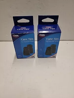 2 Boxes Carex Black Cane Tips 3/4   4 Cane Tips Included  • $12.75