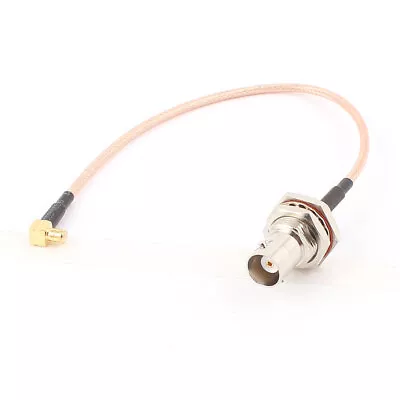 BNC Female To MCX Male Right Angle Adapter Connector RG316 Coaxial Cable 20cm • $7.54