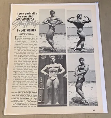 Jim Haislop Mr. America Posing Article Photo From Bodybuilding Magazine • $7.99